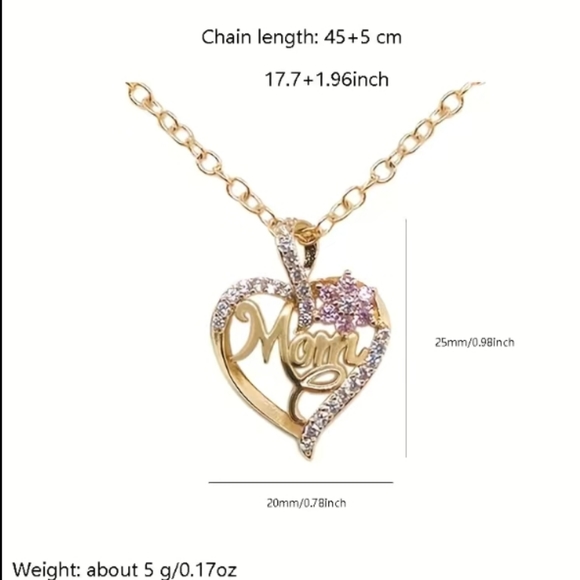 Gold MOM Pendant Necklace - Picture 3 of 5